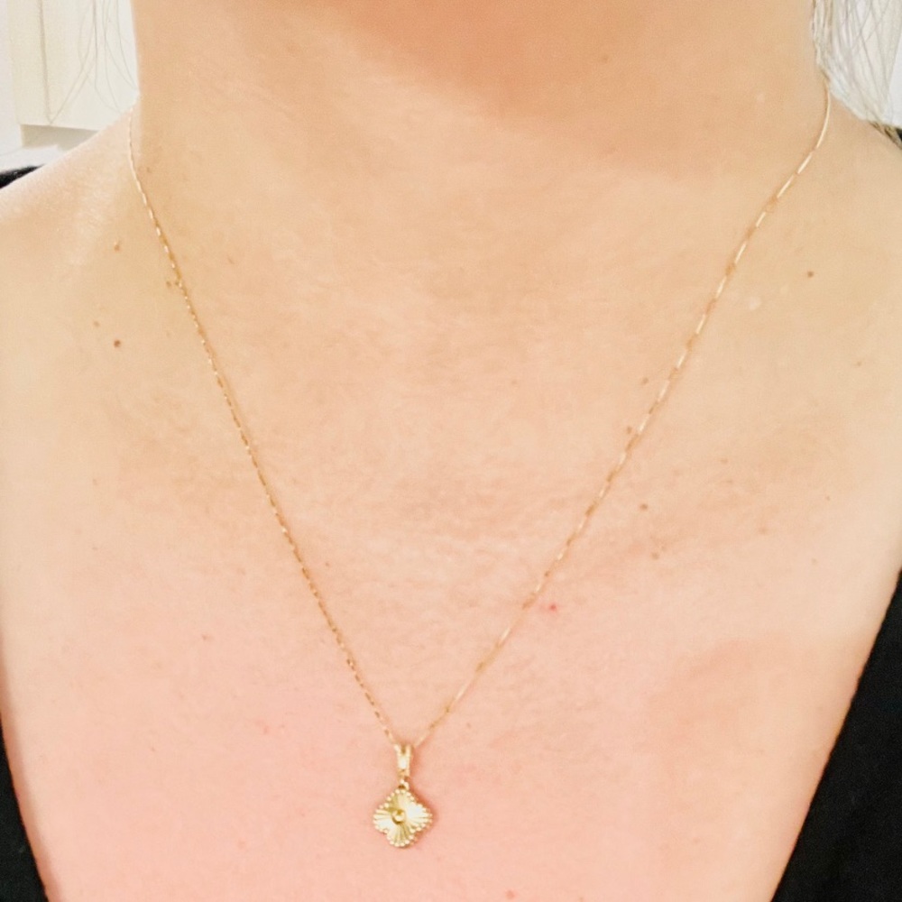 18K Solid Saudi Gold Necklace and Pendant NOT PLATED